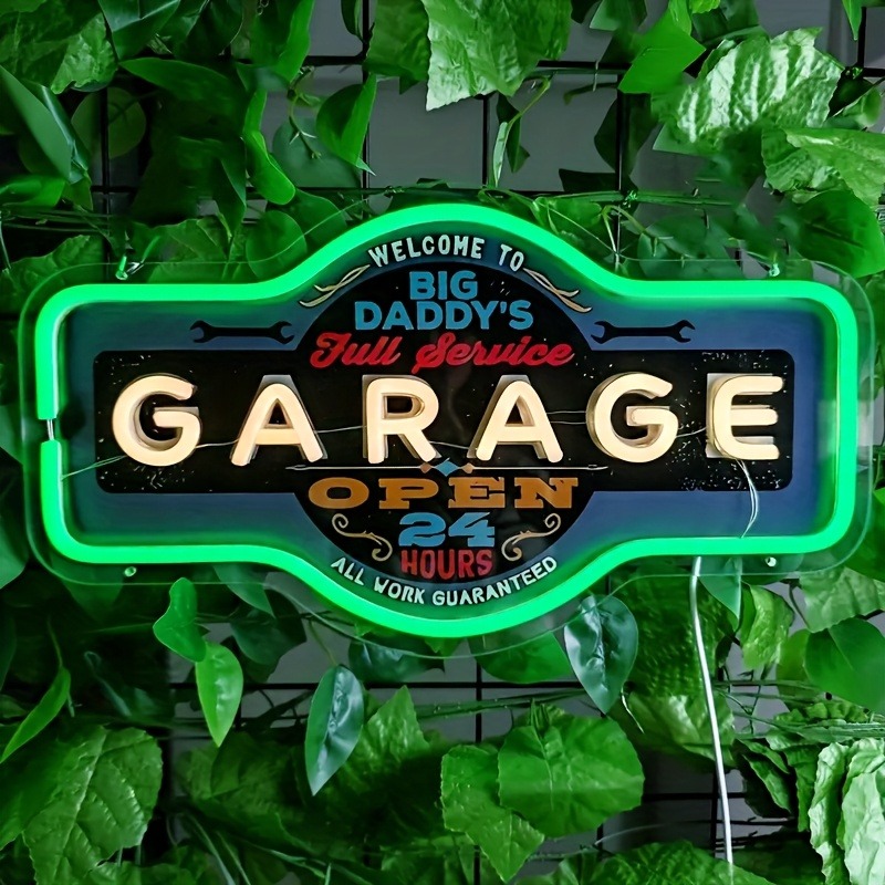 Garage Lighting Decor - Enseigne au néon LED pour Garage