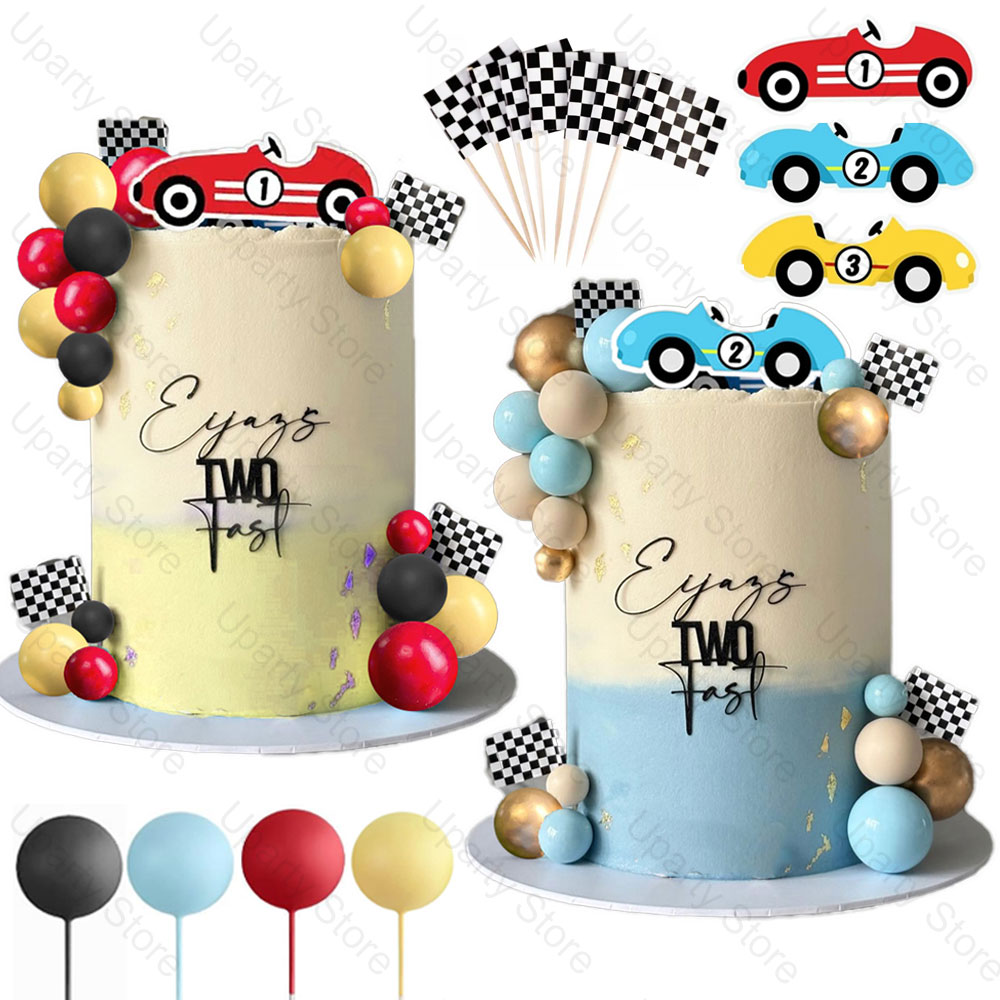 Lighting Mcqueen Birthday Decor - 33 pièces décorations de gâteau de