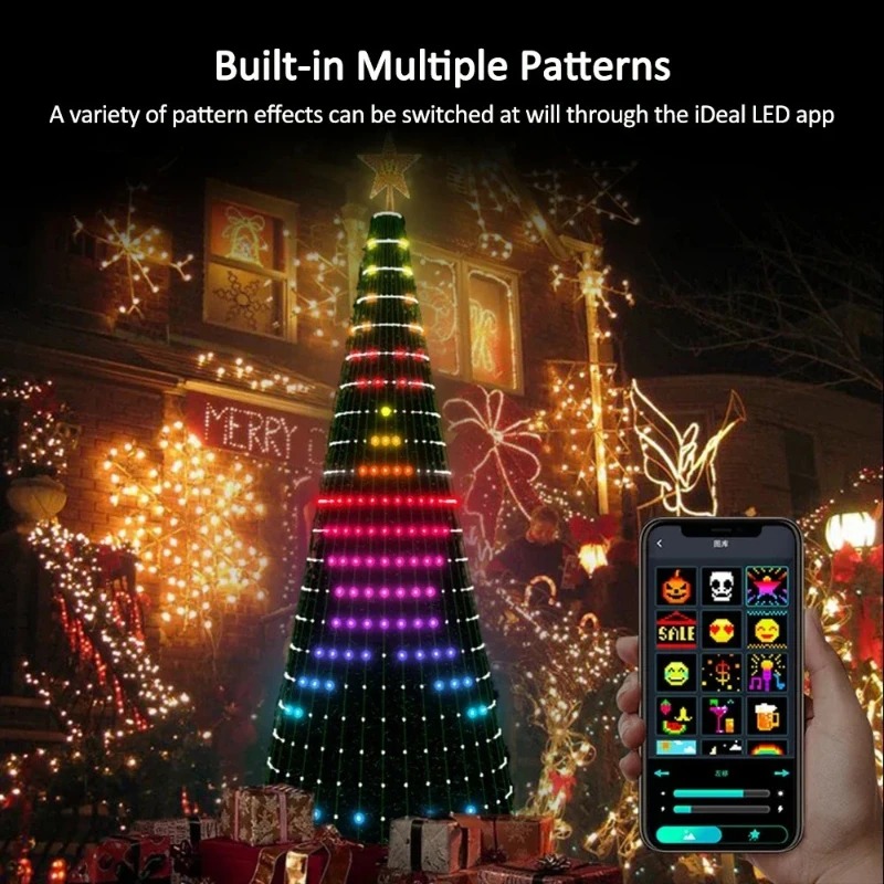 Lighting Tree Decor - Guirlandes lumineuses LED RGB en forme