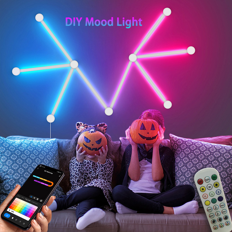 Lighting Decor For Room - Applique murale RGB intelligente, connexion APP