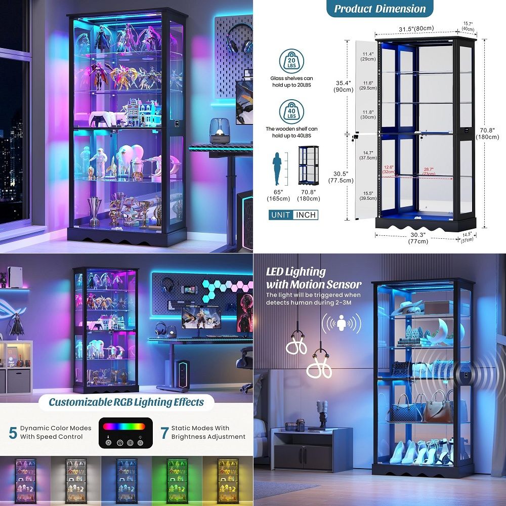 Lighting & Home Decor Studio Photos - Vitrine avec portes en verre, 6