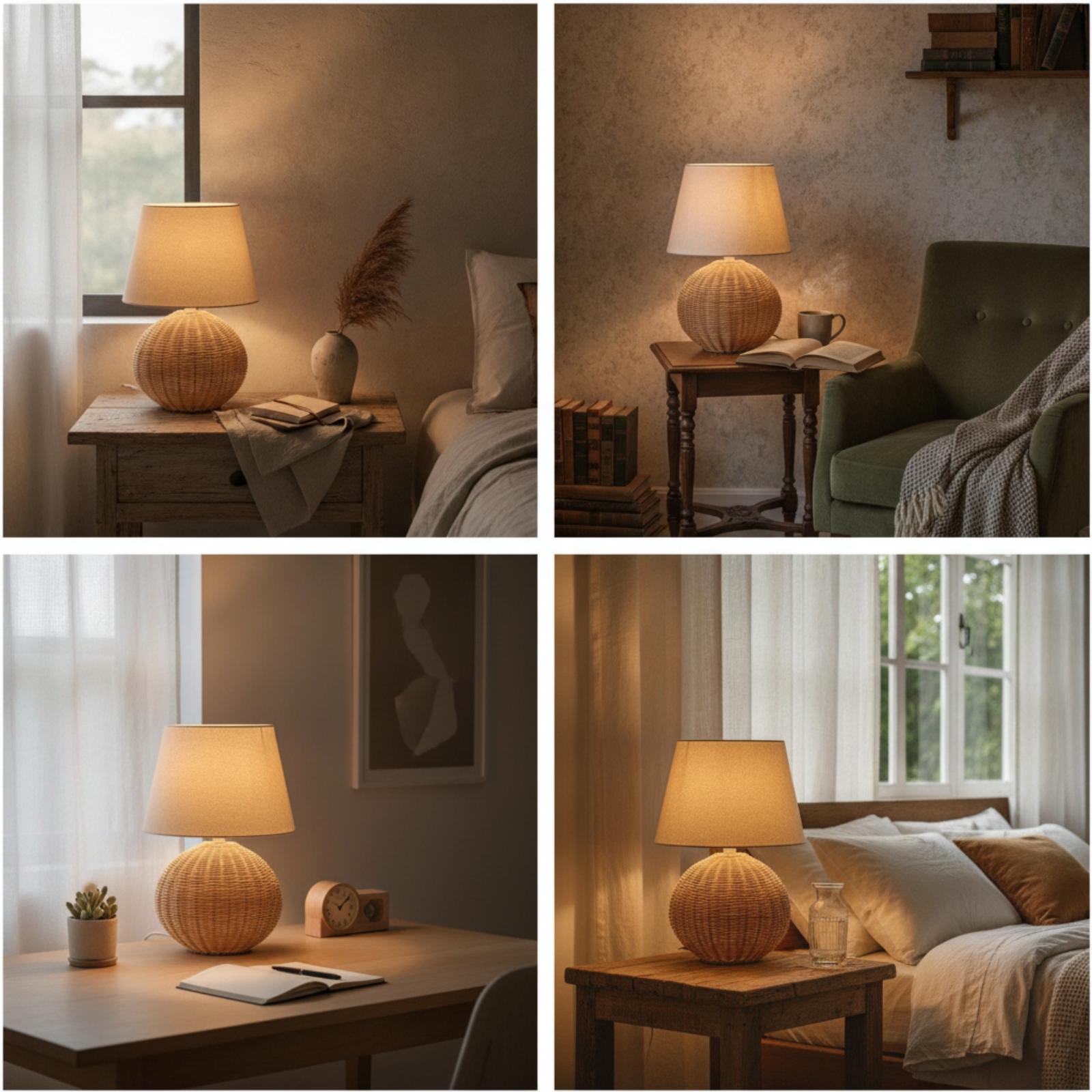 Lampe de chevet avec base en r - Lighting Decor For Room avis et prix