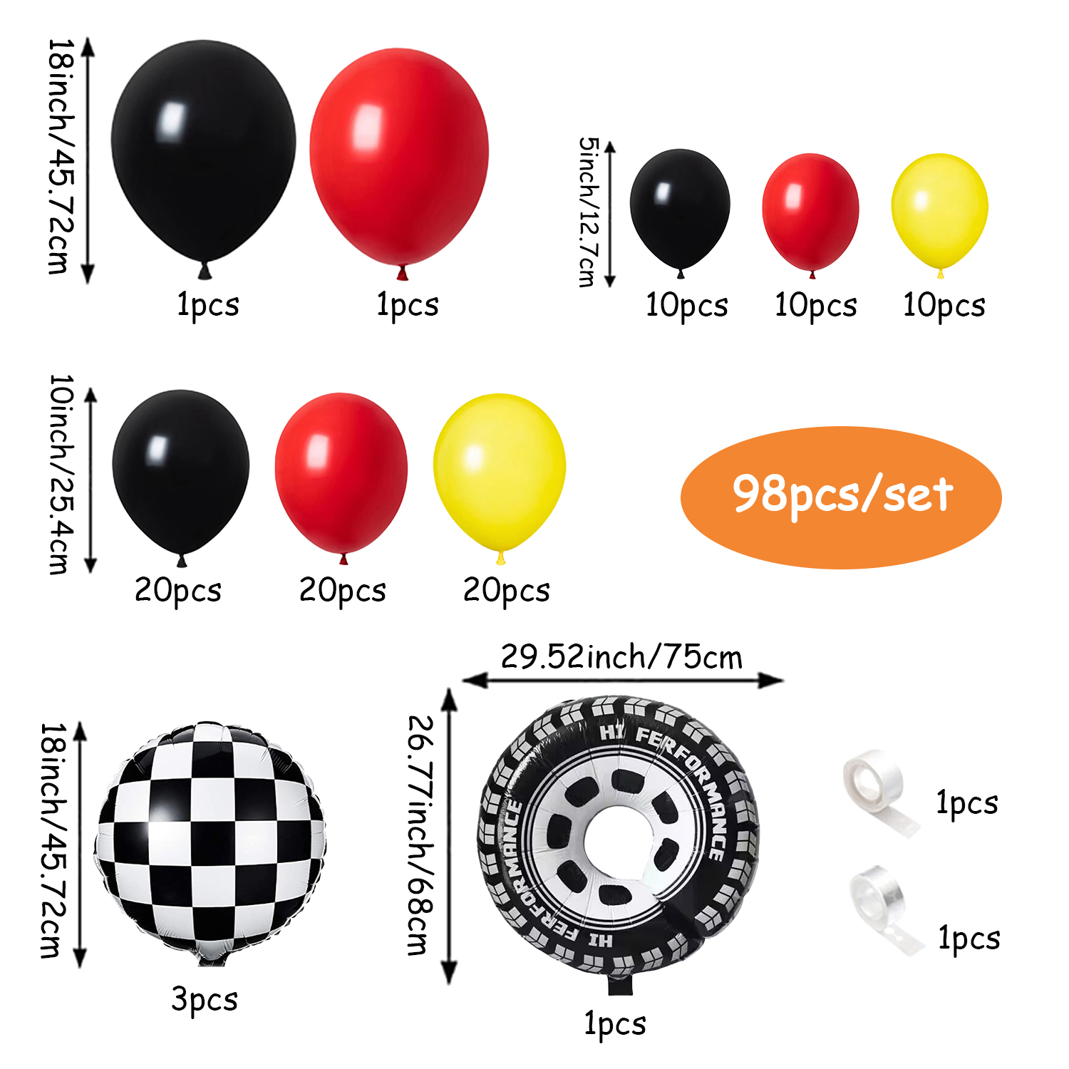 Ensemble de guirlandes de ball - Lighting Mcqueen Birthday Decor avis et prix