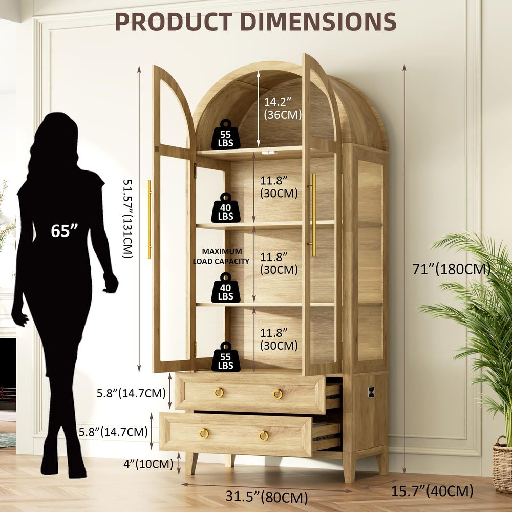 Vitrine arquée 71 avec portes  - Lighting & Home Decor Studio Photos avis et prix
