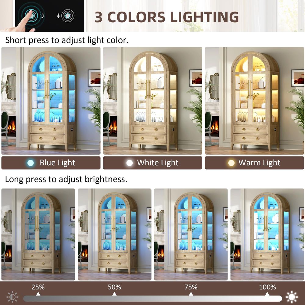 Vitrine arquée 71 avec portes  - Lighting & Home Decor Studio Photos avis et prix