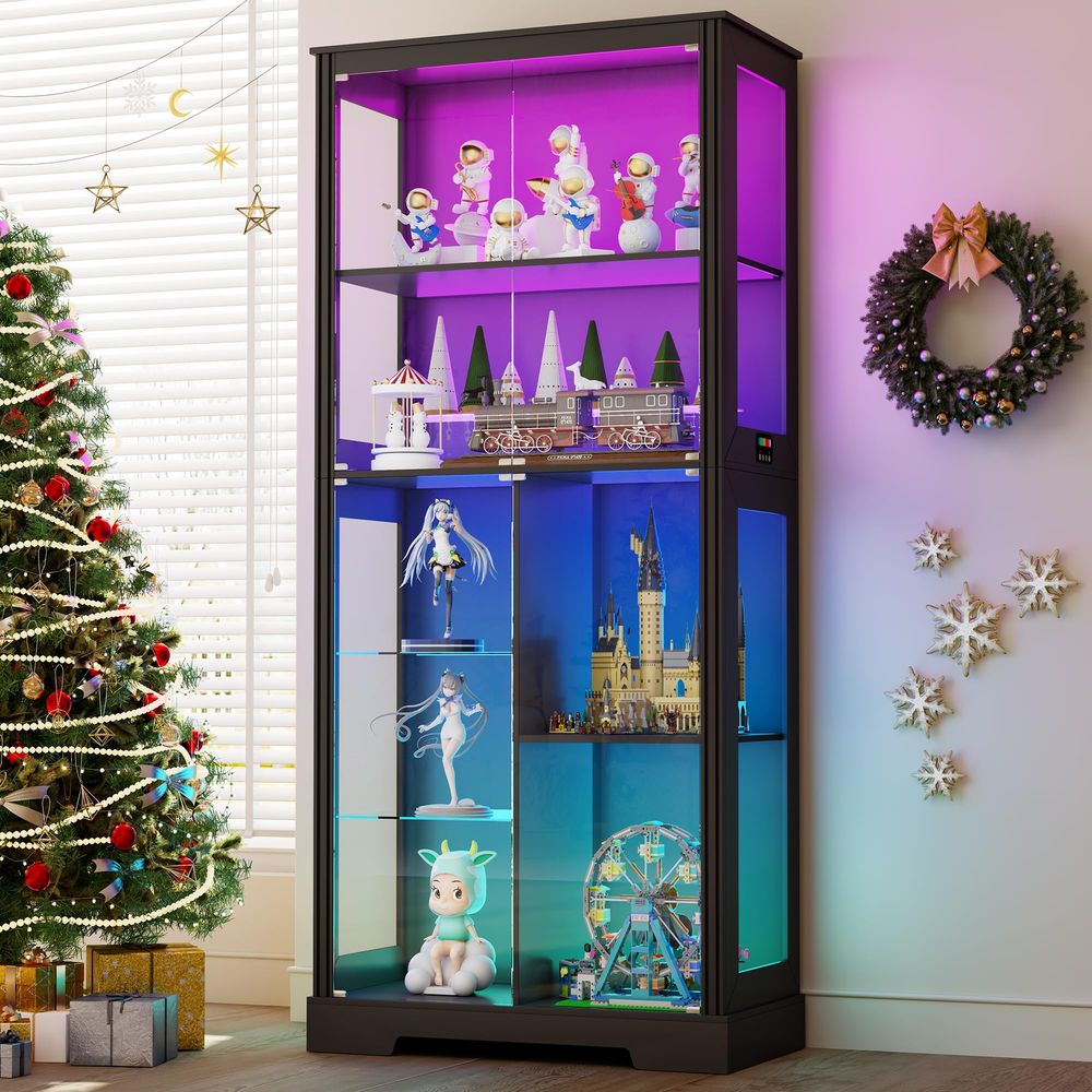 Vitrine d'angle éclairée en bo - Lighting & Home Decor Studio Photos avis et prix