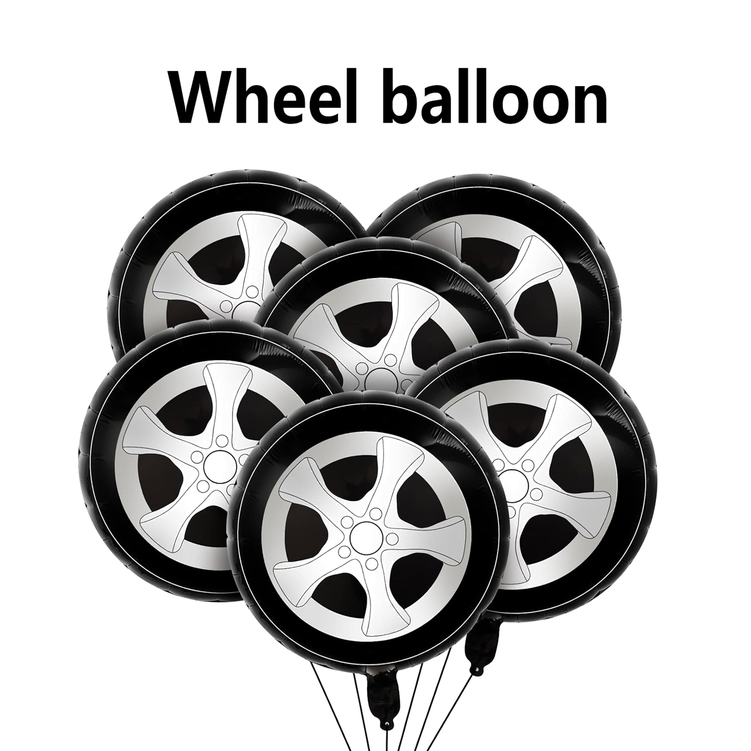 Lot de 6 ballons à roue décora - Lighting Mcqueen Birthday Decor avis et prix