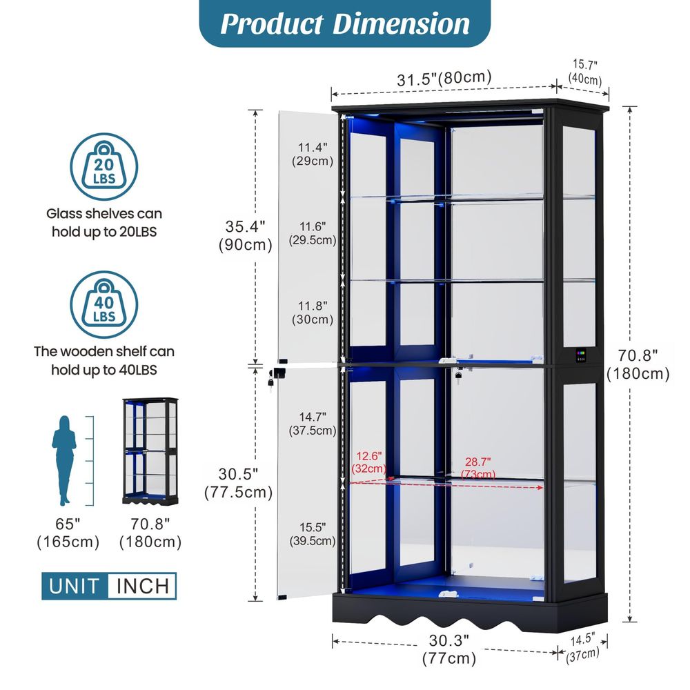 Vitrine avec portes en verre,  - Lighting & Home Decor Studio Photos avis et prix