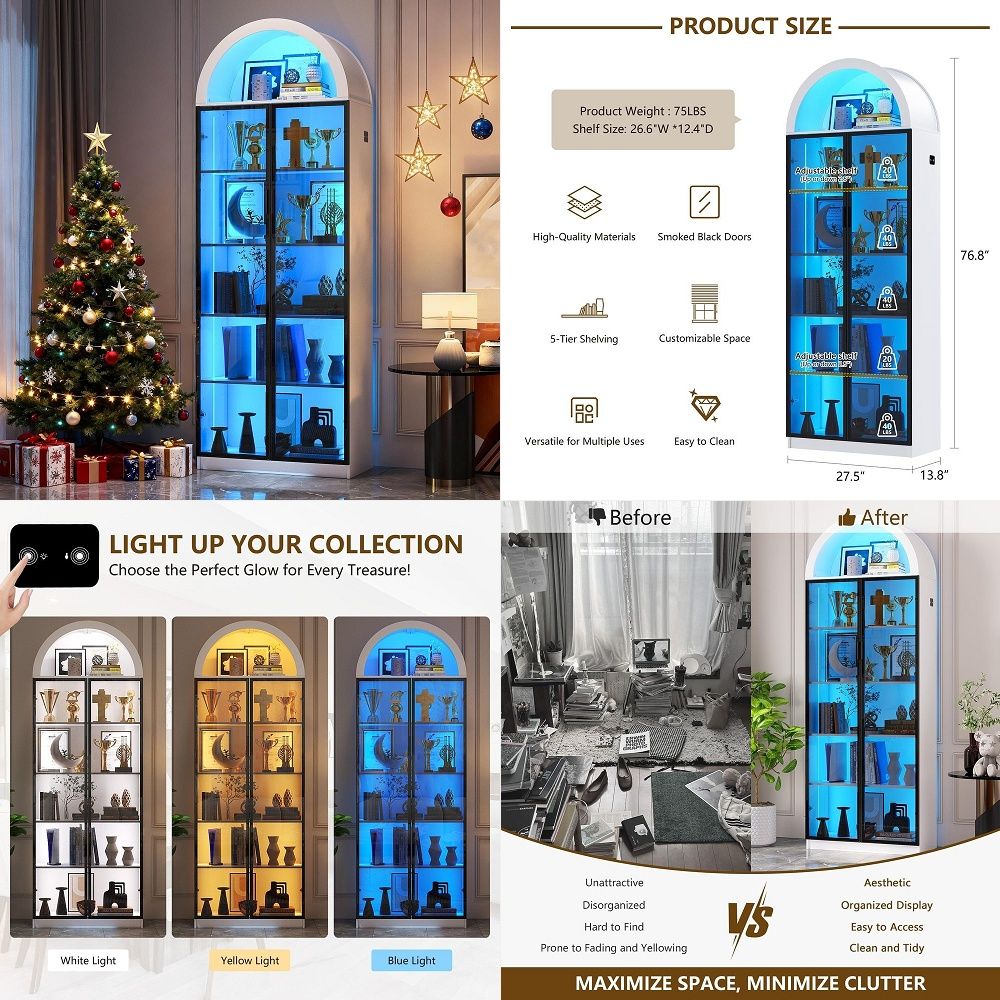 Vitrine avec portes et étagère - Lighting & Home Decor Studio Photos avis et prix