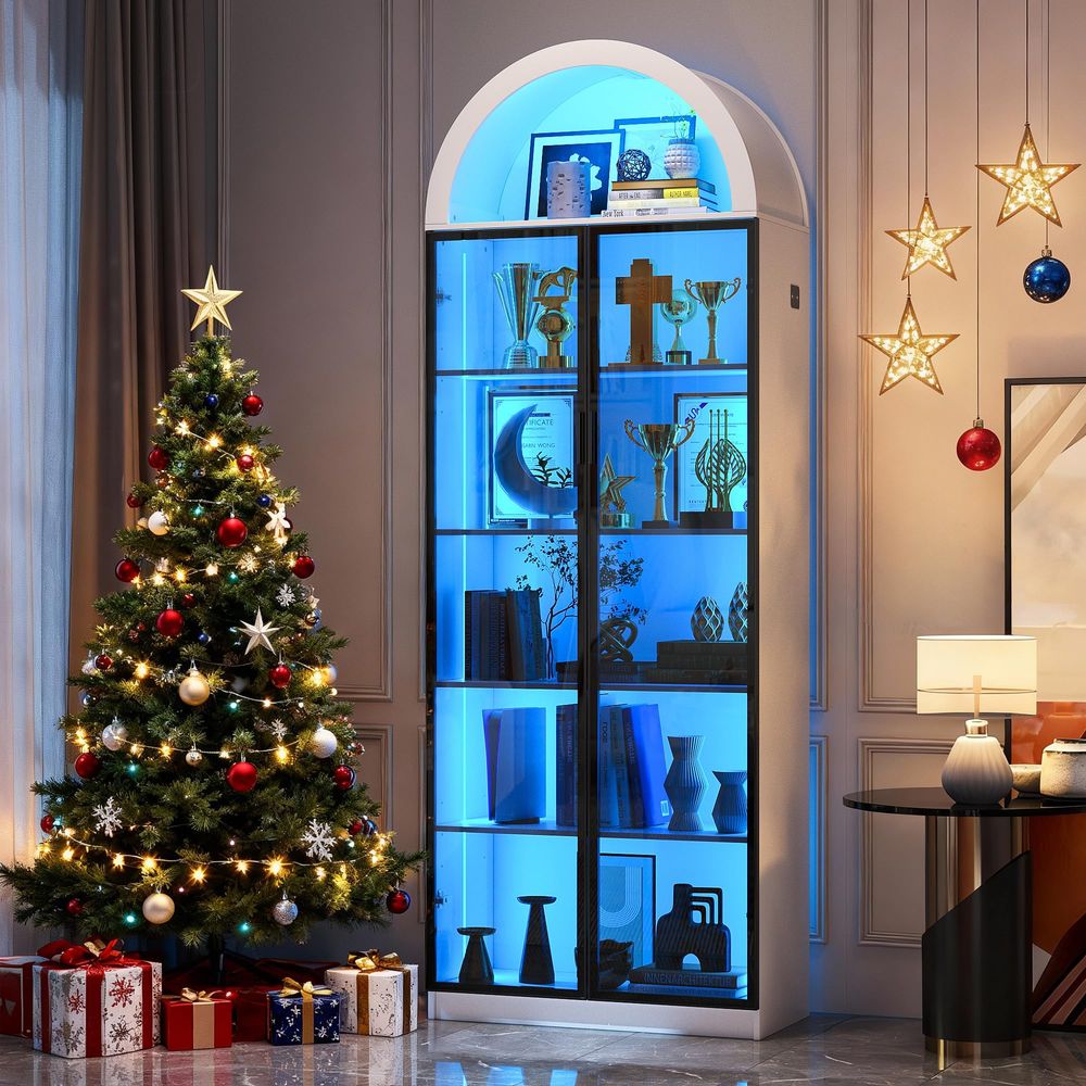 Vitrine avec portes et étagère - Lighting & Home Decor Studio Photos avis et prix
