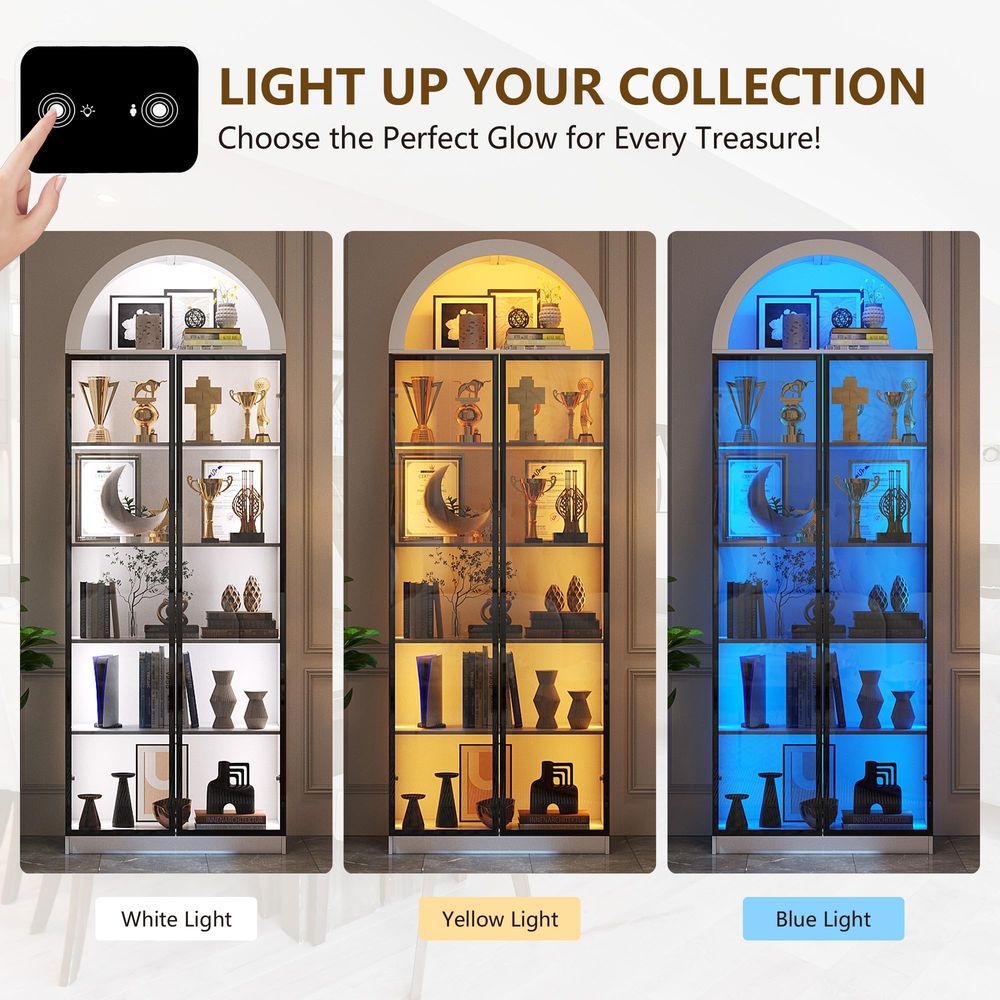 Vitrine avec portes et étagère - Lighting & Home Decor Studio Photos avis et prix