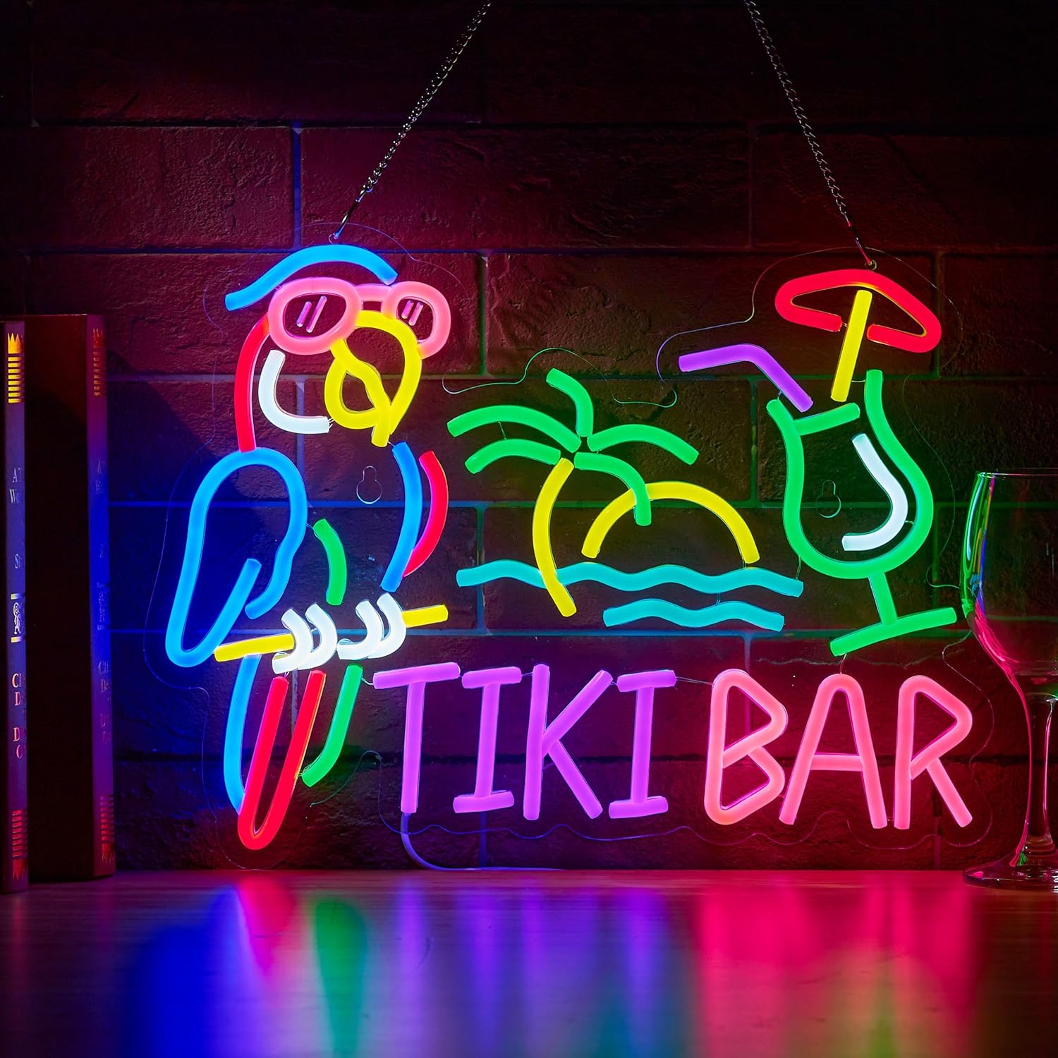 Enseigne néon LED USB Tiki Bar - Lighting Tree Decor avis et prix