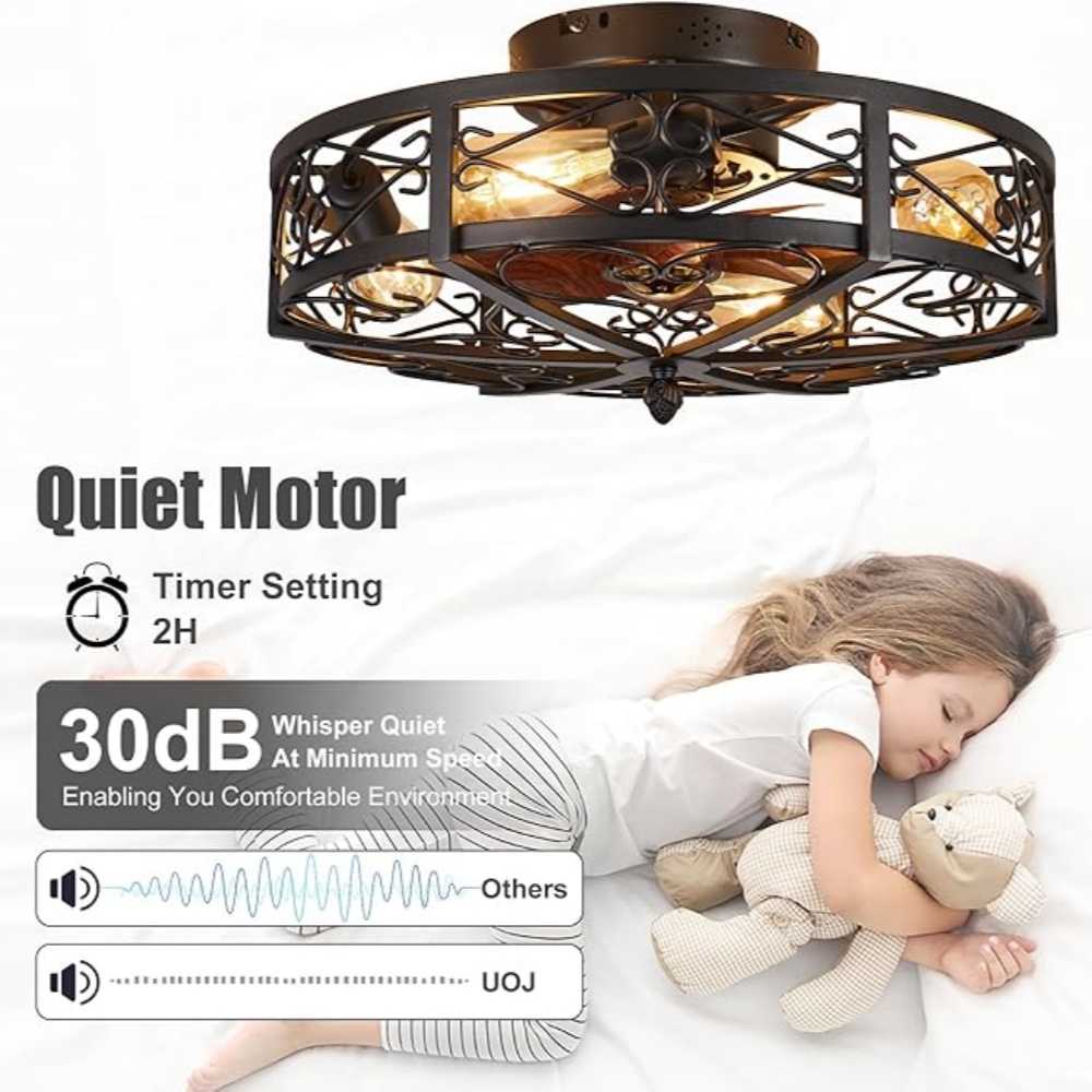 Ventilateur de plafond en cage - Decor Lighting Ceiling Fans avis et prix