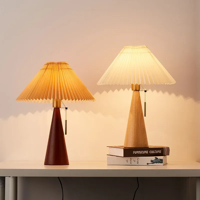 Lampe de table plissée rétro,  - Lighting Decor Bedroom avis et prix